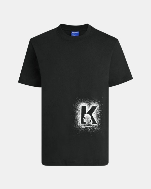 Camisetas Manga corta Hombre Karl Lagerfeld Negro B3M17029