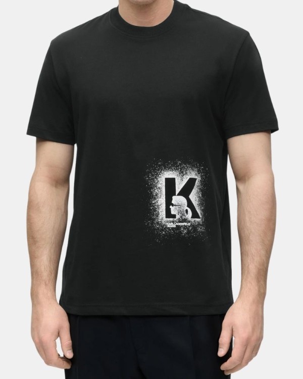 Camisetas Manga corta Hombre Karl Lagerfeld Negro B3M17029