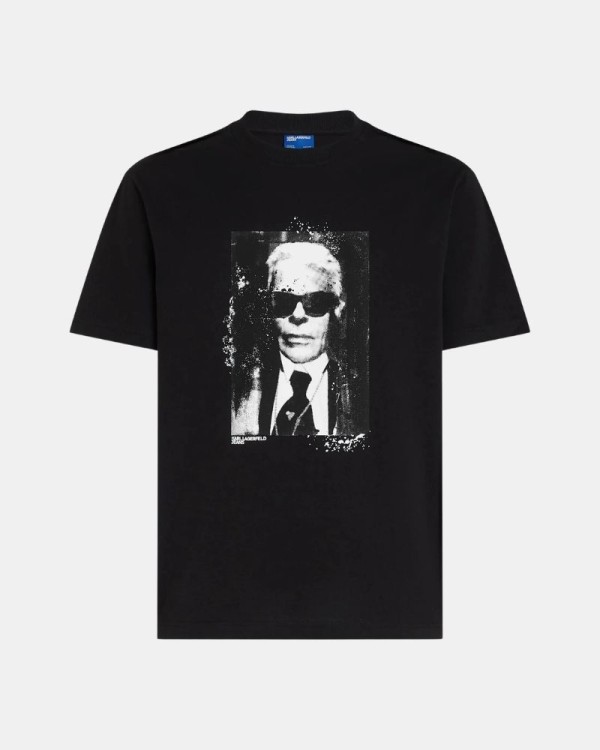Camisetas Manga corta Hombre Karl Lagerfeld Negro B3M17006
