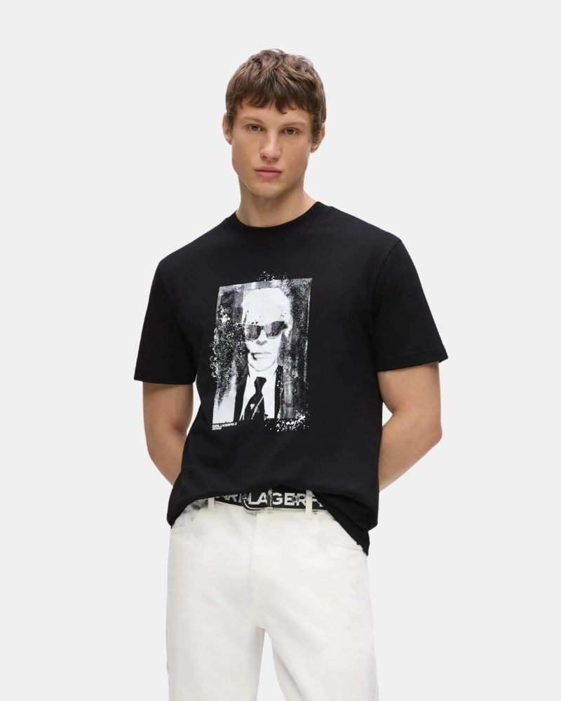 Camisetas Manga corta Hombre Karl Lagerfeld Negro B3M17006