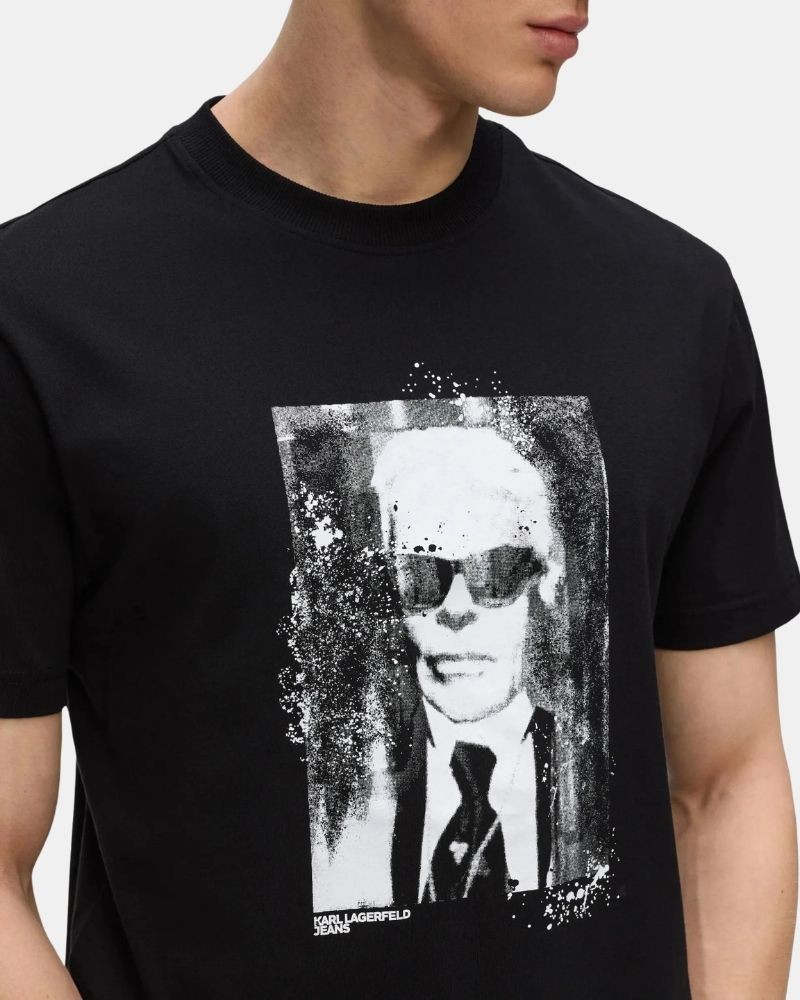Camisetas Manga corta Hombre Karl Lagerfeld Negro B3M17006