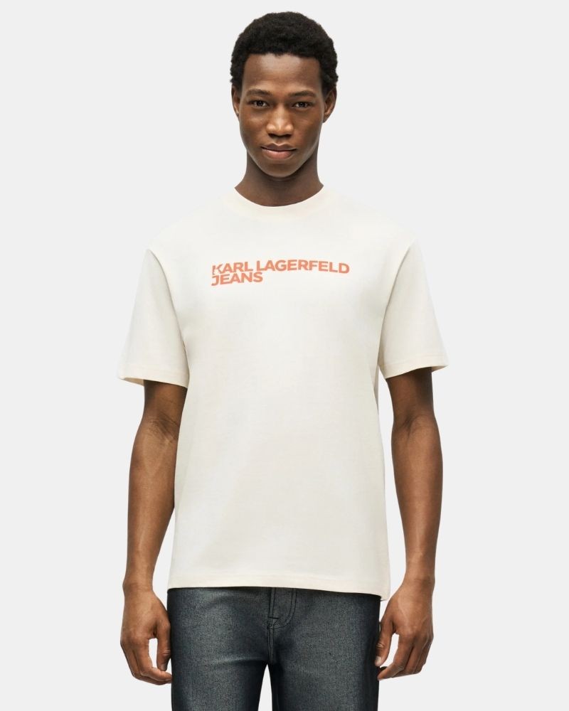Camisetas Manga corta Hombre Karl Lagerfeld Naranja Beige A1M17002