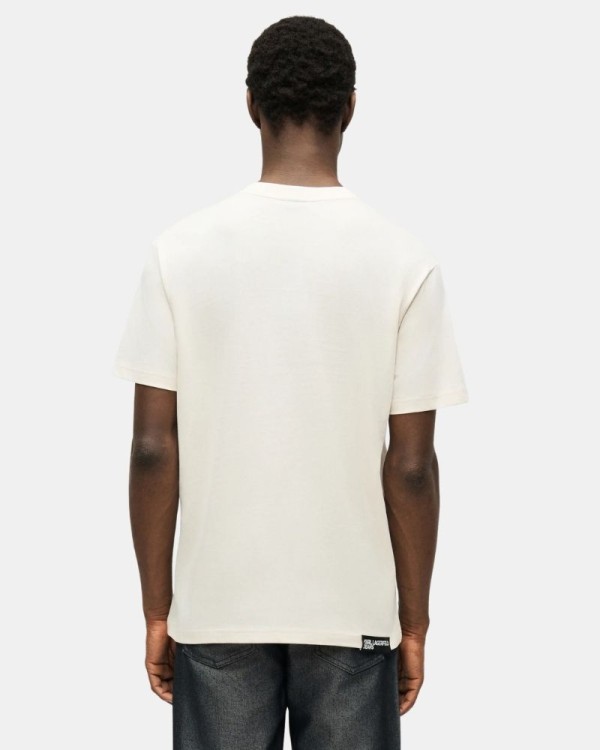 Camisetas Manga corta Hombre Karl Lagerfeld Naranja Beige A1M17002
