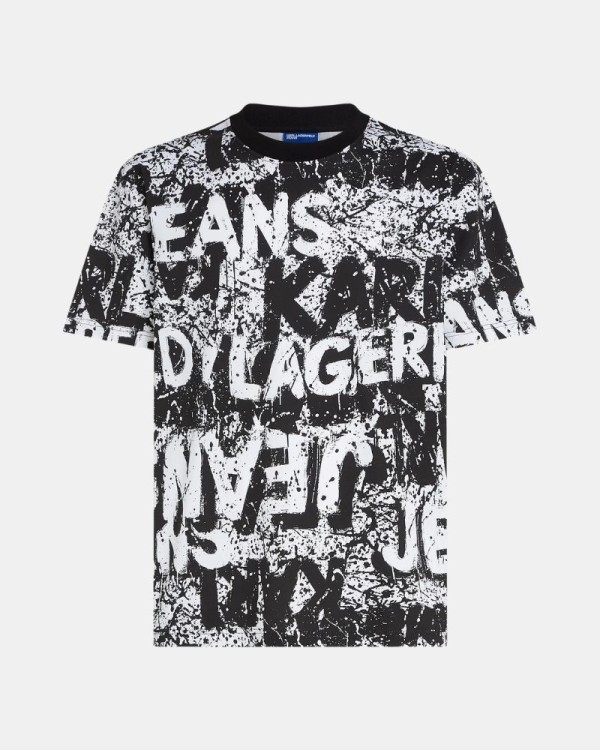 Camisetas Manga corta Hombre Karl Lagerfeld Negro B3M17033