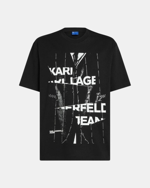 Camisetas Manga corta Hombre Karl Lagerfeld Negro B3M17034