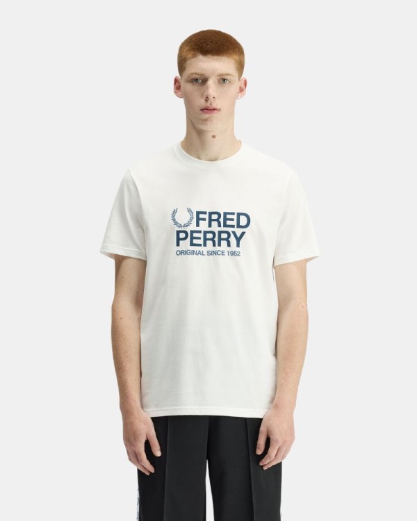 Camisetas Manga corta Hombre FRED PERRY Blanco M2406