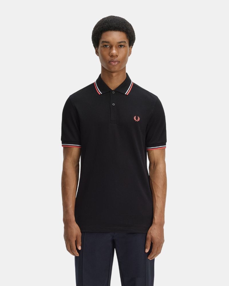 Camisetas Manga corta Hombre FRED PERRY Negro M3600