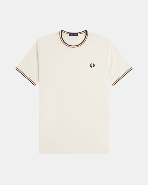 Camisetas Manga corta Hombre FRED PERRY Beige M1588