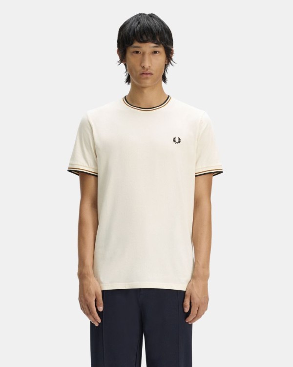 Camisetas Manga corta Hombre FRED PERRY Beige M1588