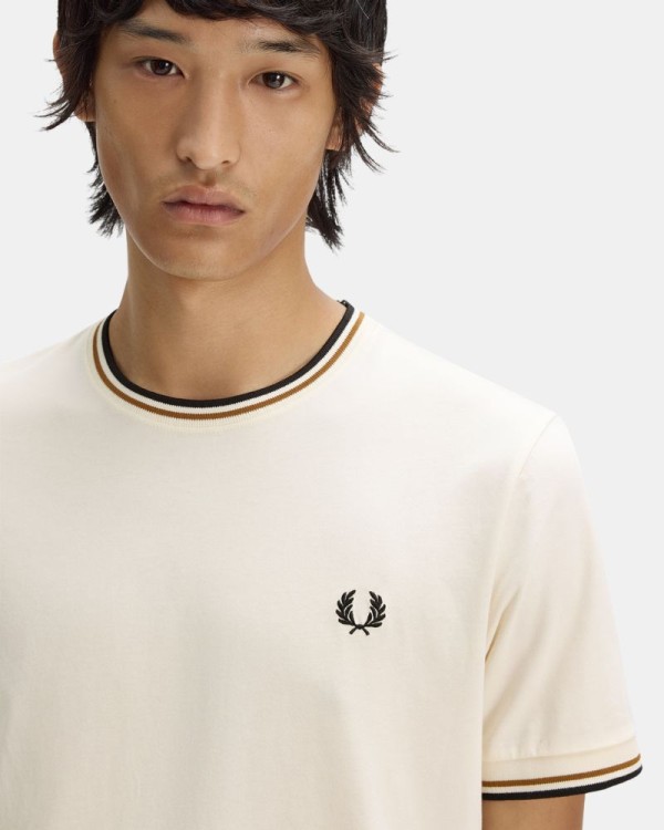 Camisetas Manga corta Hombre FRED PERRY Beige M1588