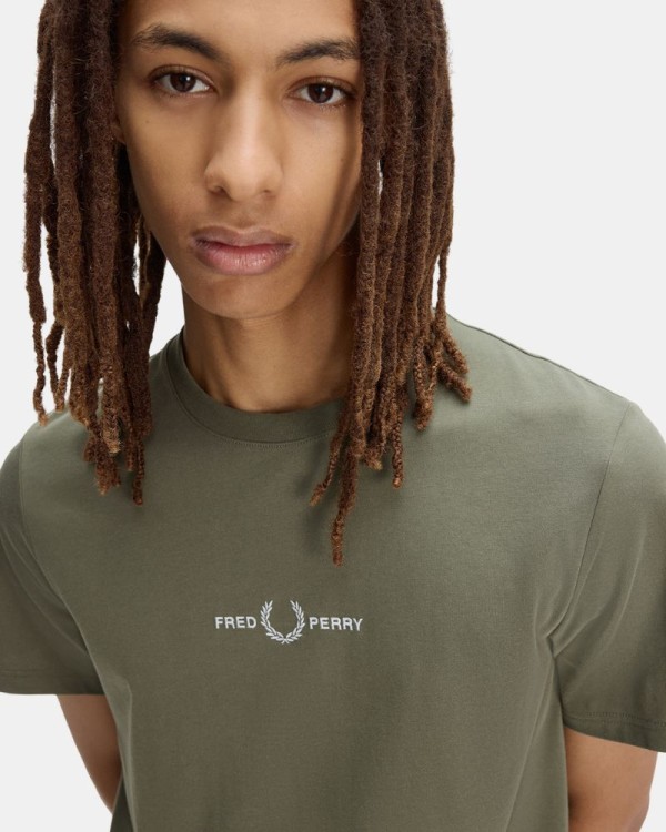 Camisetas Manga corta Hombre FRED PERRY Verde M4580