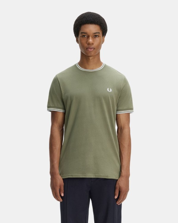 Camisetas Manga corta Hombre FRED PERRY Verde M1588