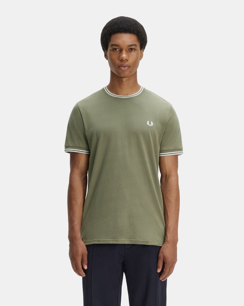Camisetas Manga corta Hombre FRED PERRY Verde M1588