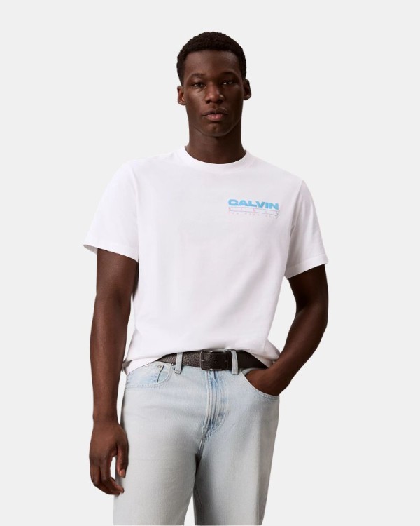Camisetas Manga corta Hombre CALVIN KLEIN Blanco LV04RG827GYAF