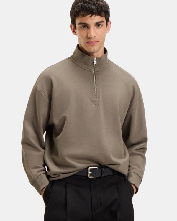 Sudaderas Sin capucha Hombre HUGO Gris 50525881 DURTY