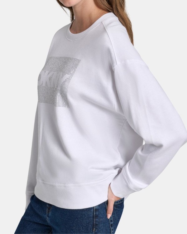 Sudaderas Manga larga Mujer DKNY Blanco DJ6T1677