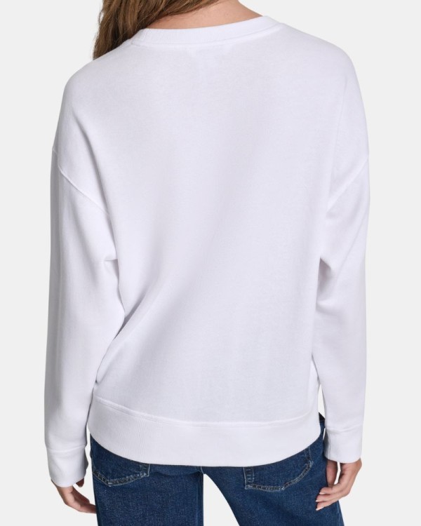 Sudaderas Manga larga Mujer DKNY Blanco DJ6T1677