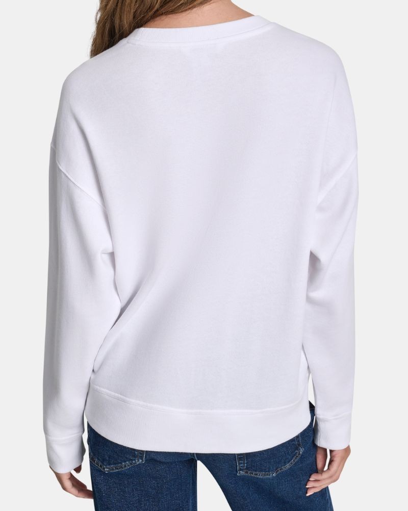 Sudaderas Manga larga Mujer DKNY Blanco DJ6T1677