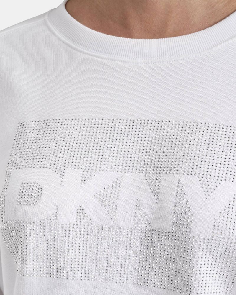 Sudaderas Manga larga Mujer DKNY Blanco DJ6T1677
