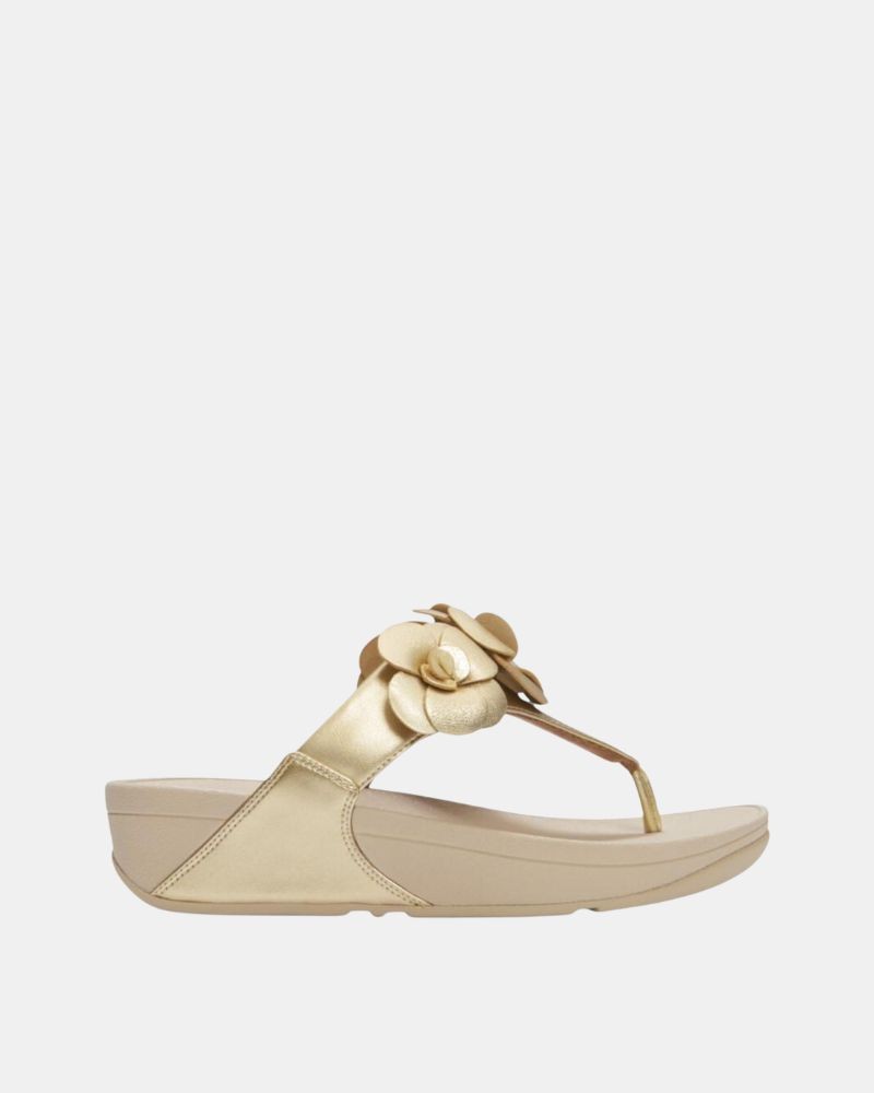 Sandalias De dedo Chancletas Mujer FITFLOP Oro A4N 675