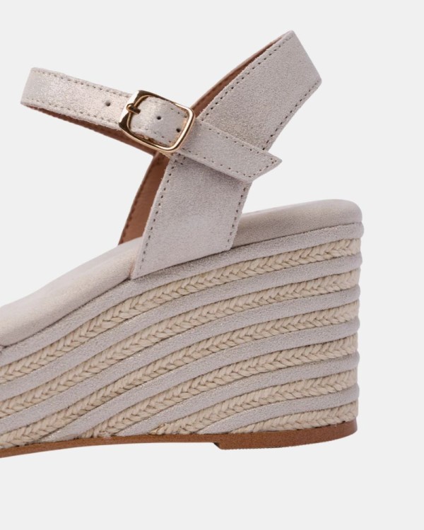 Sandalias Abiertas Alpargatas Mujer  Oro CB41101 071 ARENAL BOREAL