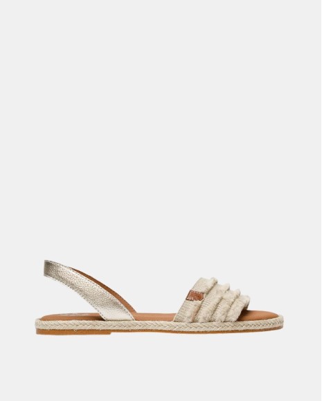 Sandalias Abiertas Mujer  Oro MS38701 071 JUNCAL FLECOS