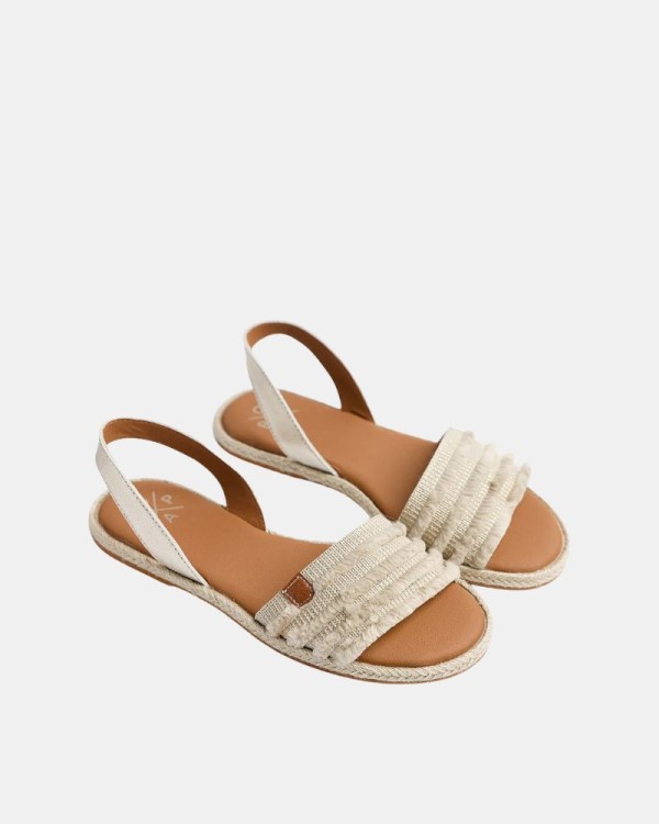 Sandalias Abiertas Mujer  Oro MS38701 071 JUNCAL FLECOS