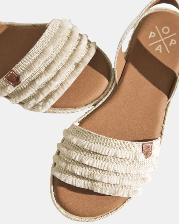 Sandalias Abiertas Mujer  Oro MS38701 071 JUNCAL FLECOS