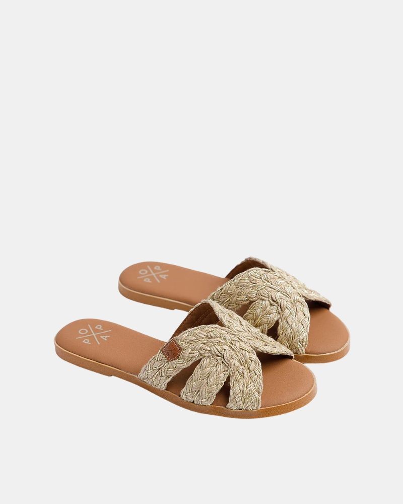 Sandalias Abiertas Mujer  Oro MS38502 071 TUFIA INDIA