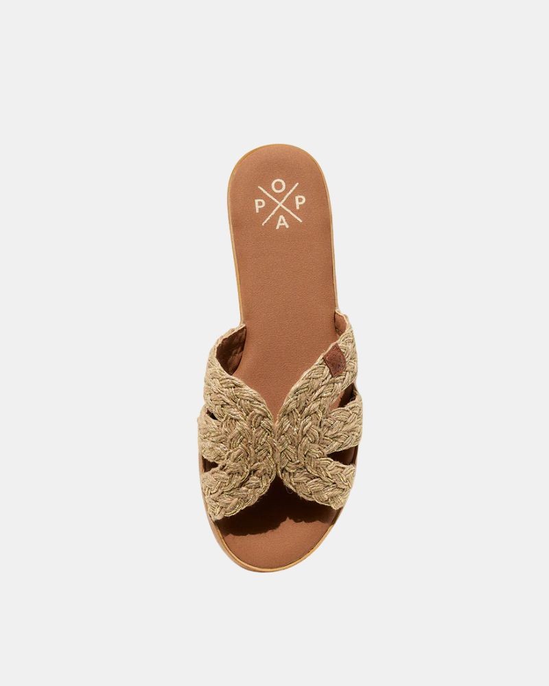 Sandalias Abiertas Mujer  Oro MS38502 071 TUFIA INDIA