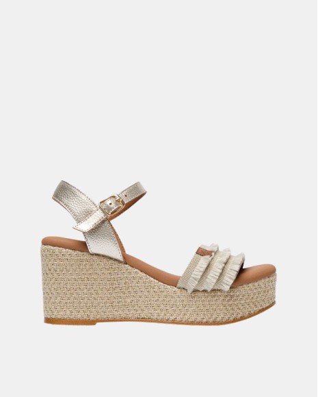 Sandalias Abiertas Mujer  Oro CB40901 071 ARAMBOL FLECOS