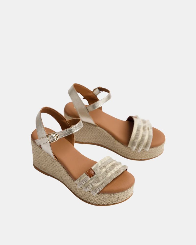 Sandalias Abiertas Mujer  Oro CB40901 071 ARAMBOL FLECOS