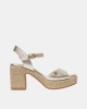 Sandalias Fiesta Abiertas Mujer  Oro CT51201 071 DAIRA LAMINADO