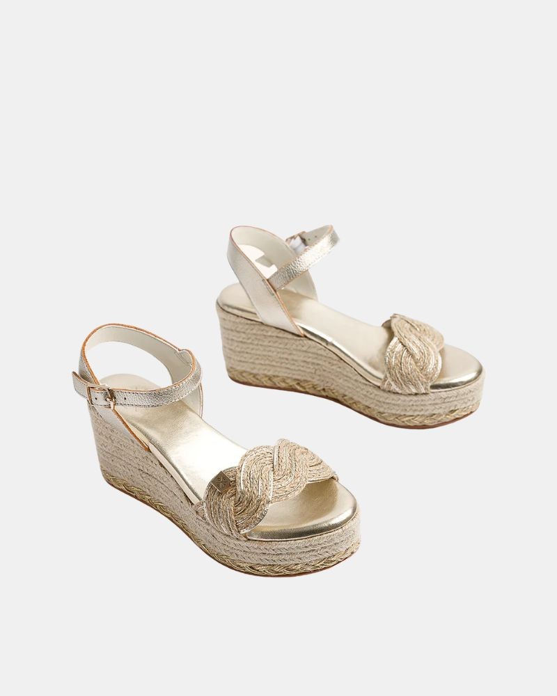 Sandalias Abiertas Alpargatas Mujer  Oro CB48902 071 GARUA YUTE