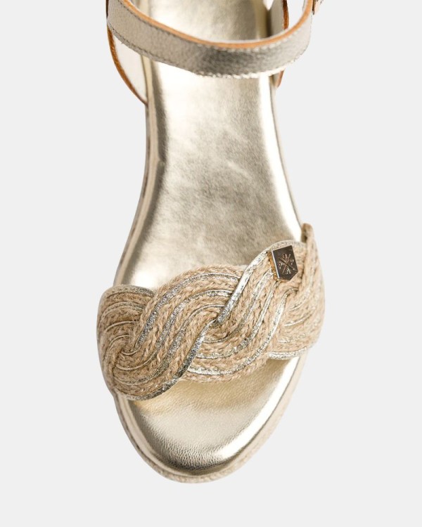 Sandalias Abiertas Alpargatas Mujer  Oro CB48902 071 GARUA YUTE