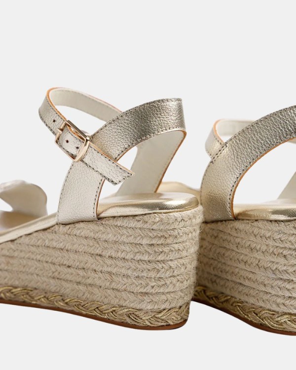 Sandalias Abiertas Alpargatas Mujer  Oro CB48902 071 GARUA YUTE