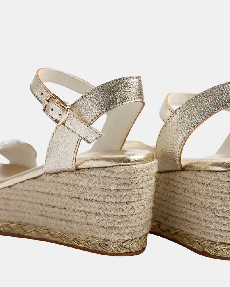 Sandalias Abiertas Alpargatas Mujer  Oro CB48902 071 GARUA YUTE