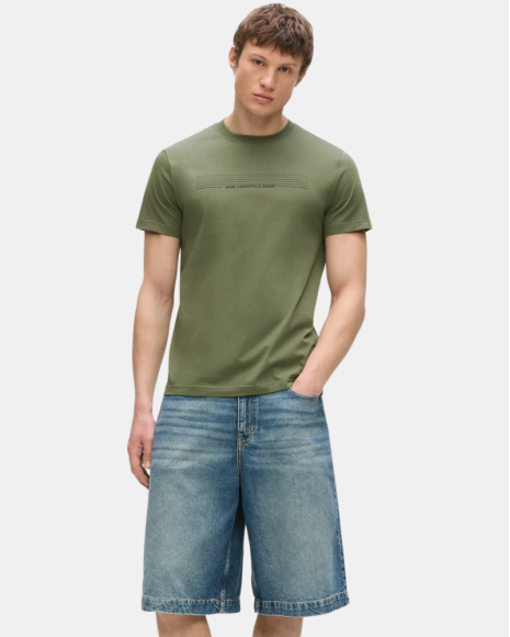 Camisetas Manga corta Hombre Karl Lagerfeld Verde B3M17001