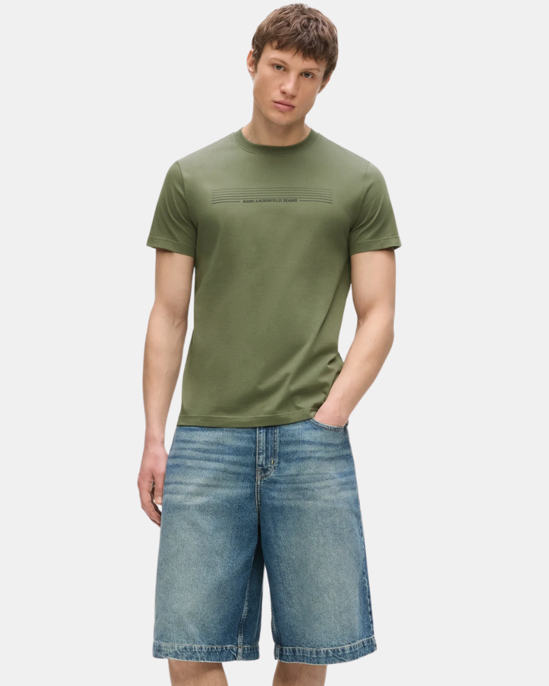 Camisetas Manga corta Hombre Karl Lagerfeld Verde B3M17001