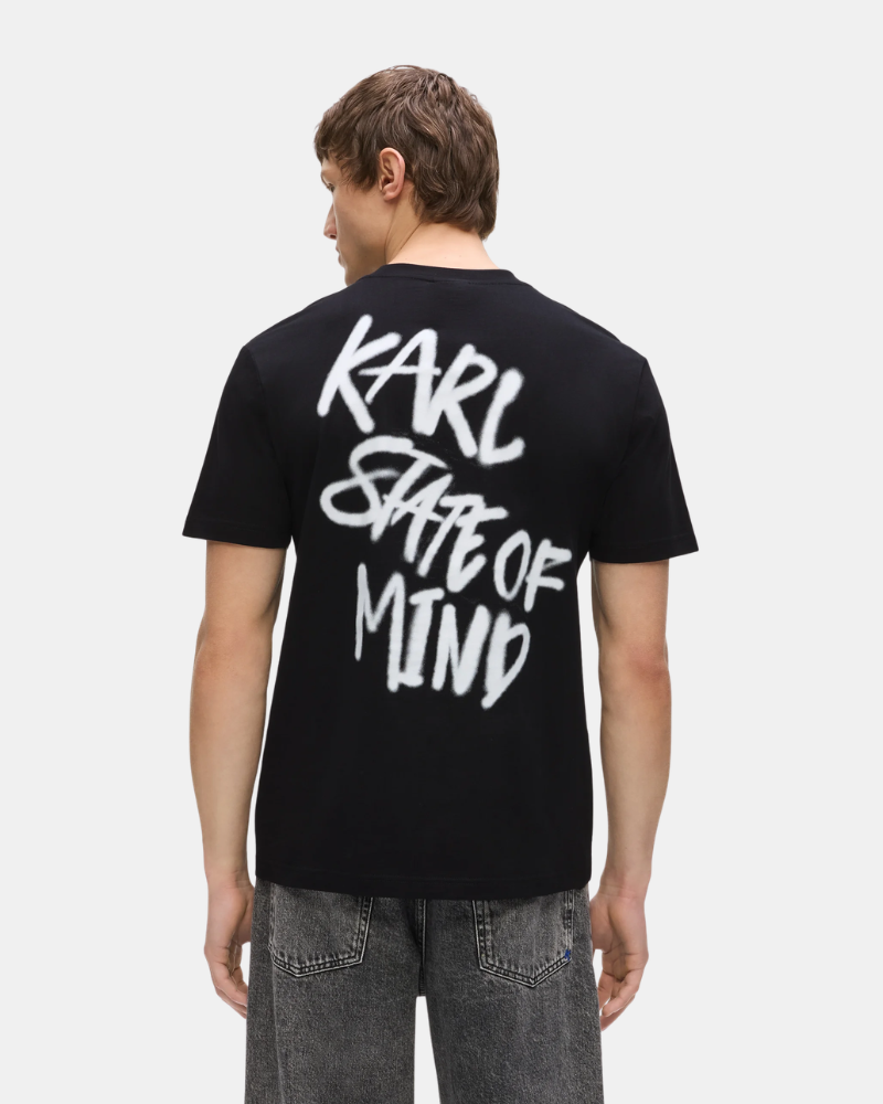 Camisetas Manga corta Hombre Karl Lagerfeld Negro B3M17005