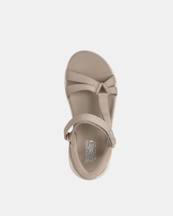 Sandalias Abiertas Mujer SKECHERS Taupe 141481 SLIP INS GO WALK FLEX ILLUMINATE