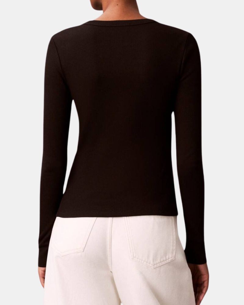 Camisetas Manga larga Mujer CALVIN KLEIN Negro LV047E205GUB1