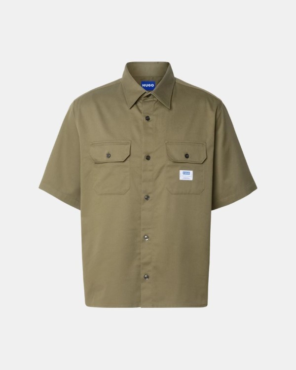 Camisas Manga corta Hombre HUGO Verde 50517871 EKYNO