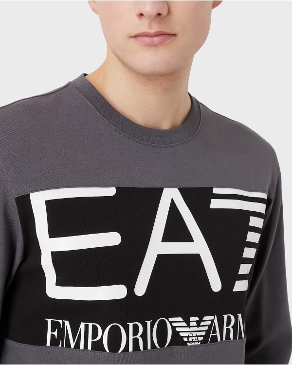 EA7 6LPM51 PJFGZ  Sudaderas Manga larga Sin capucha Hombre Gris