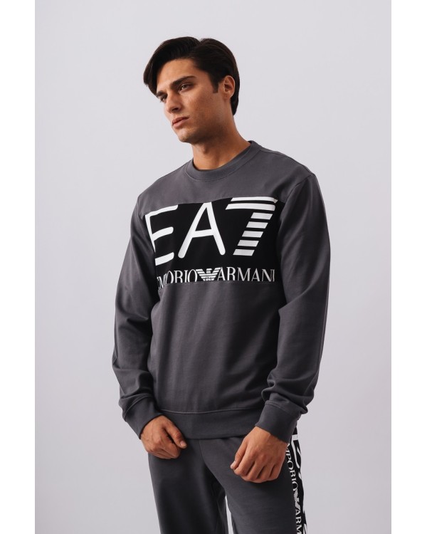 EA7 6LPM51 PJFGZ  Sweatshirt Manga comprida Sem capuz Homem Cinzento