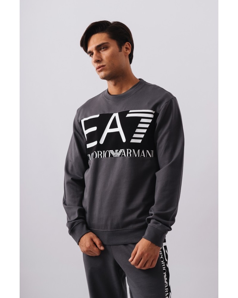EA7 6LPM51 PJFGZ  Sweatshirt Manga comprida Sem capuz Homem Cinzento