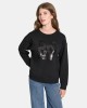 Sudaderas Sin capucha Mujer DKNY Negro DJ6T1674