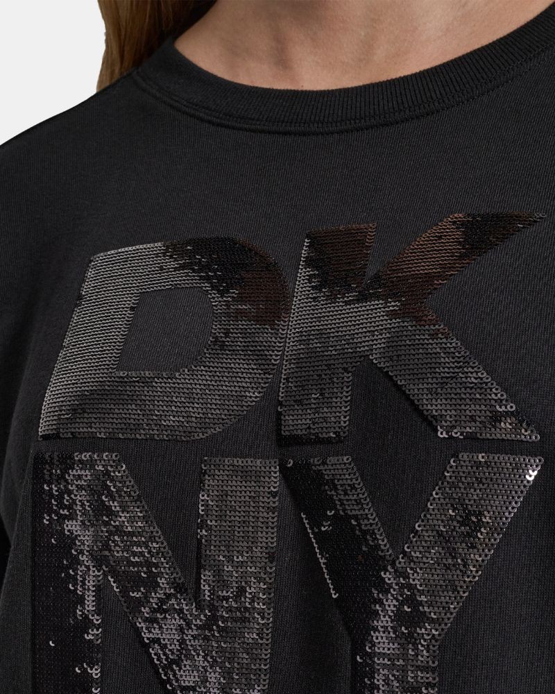 Sudaderas Sin capucha Mujer DKNY Negro DJ6T1674