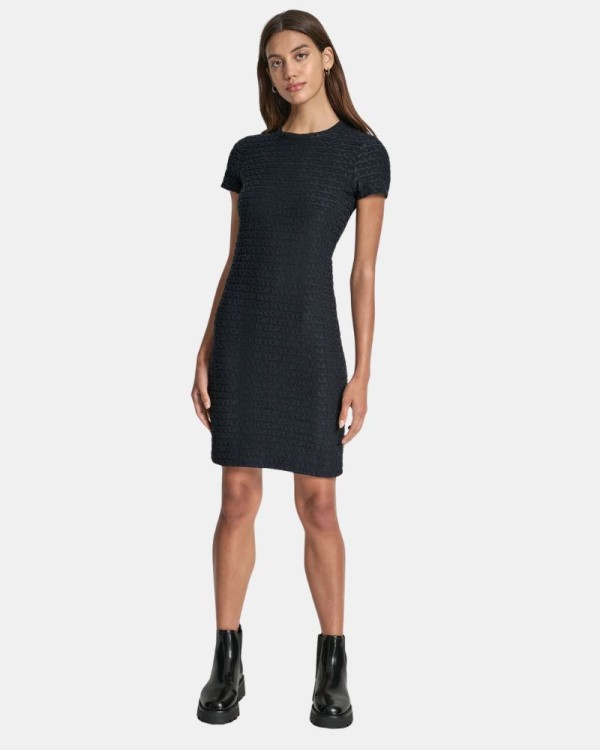 Vestidos  Manga corta Mujer DKNY Negro DJ6D9168