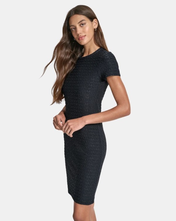 Vestidos  Manga corta Mujer DKNY Negro DJ6D9168